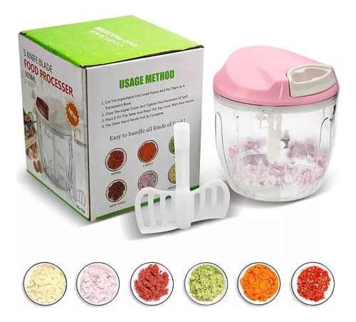 Procesador Triturador Manual Verduras Picadora Mezclador !!