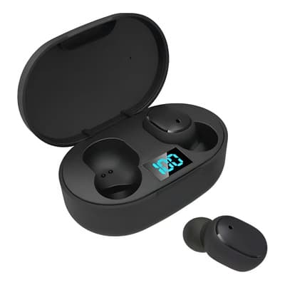 Auriculares Inalámbricos E6s Celu Tablet Musica Juegos Bluetooth Negro