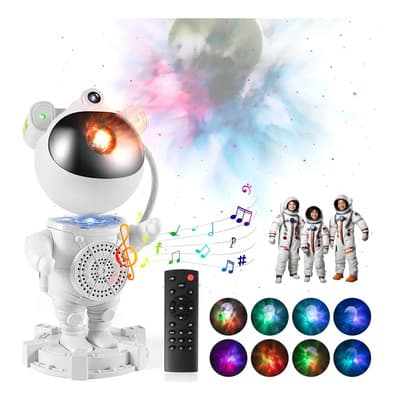 Proyector Estrellas Galaxias Rodan Astronauta Con Bluetooth Y Control