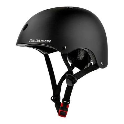 Casco Proteccion Profesional Rollers Bici Skate Regulable Color Negro Mate Talle Large