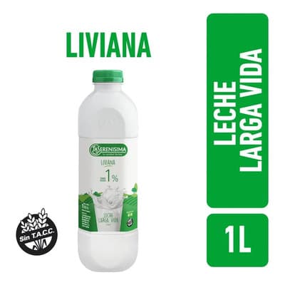 Leche La Serenisima Liviana 1% Larga Vida Botella 1 L