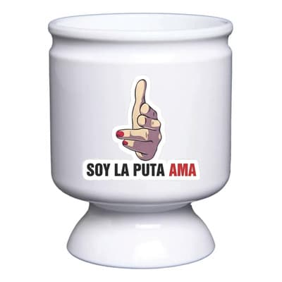 Mate Plastico Sublimado Personalizado Soy La Puta Ama Blanco Personalizado