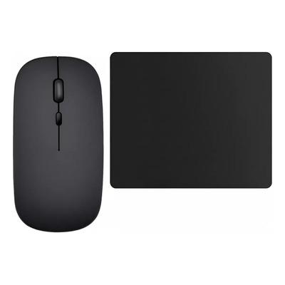 Combo Mouse Bluetooth Ztecno Negro + Pad - Recargable Usb Silencioso Inalámbrico Kit Apto Windows Android Mac