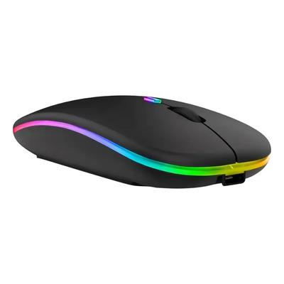Mouse Inalámbrico Recargable Carrello M220 Rgb Bluetooth Y Usb 1600 Dpi Negro