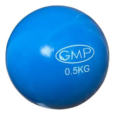 Pelota Peso Chica Pilates Gym Entrenar Tone Ball 500gr Gmp Color Azul