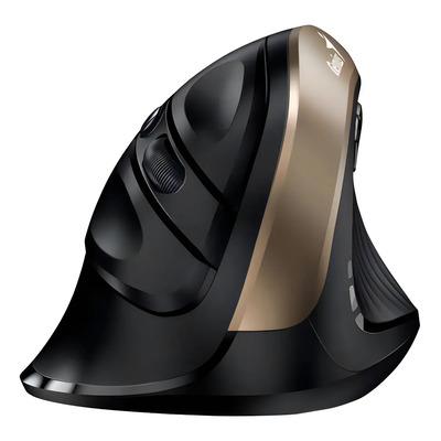Mouse Vertical Genius Ergo 8250s Negro / Champagne Inalambrico Usb Silencioso Ergonomico Dorado