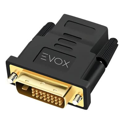Adaptador Dvi (24+1) Macho A Hdmi Hembra Evox - Bidireccional - Full Hd 1080p 60hz - Unión Pc Dvi A Monitor Hdmi - Premium - Para Notebook / Pc / Proyector / Monitor / Tv - Bbpbz