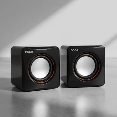 Parlantes Para Pc Notebook Netbook Audio Usb Mini Plug Noga Ng-106 Negro Usb