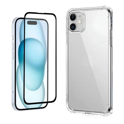 Funda Antigolpes Reforzada Para iPhone + Vidrio Templado iPhone 12