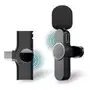 Micrófono Corbatero Inalámbrico Con Usb Y Usb C Para Celular Negro