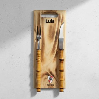 Set Asado Parrilero C/ Cubiertos River Plate Personalizable