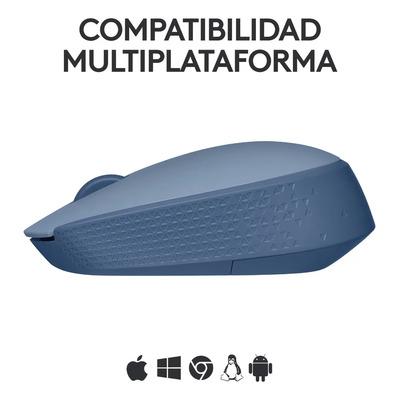 Mouse M170 Logitech Inalámbrico Color Blue Grey