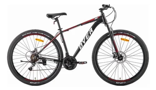 Bicicleta Mtb Overtech Fortis R29 Aluminio Full Shimano, 21 Velocidades, Freno A Disco, Con Suspensión, Color Negro/rojo/blanco, Tamaño Del Cuadro L