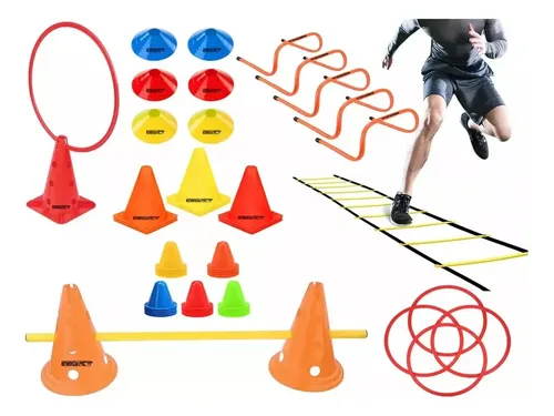 Kit Entrenamiento Futbol Conos Vallas Aros Escalera 31 Unida Mixto