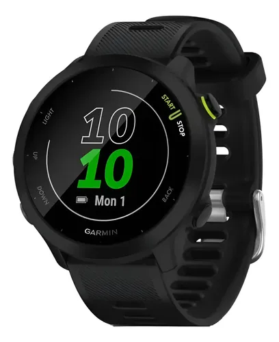 Reloj Garmin Forerunner 55 - Brazalete Negro En Caja Negra Mesh