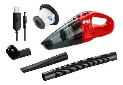 Aspiradora De Mano Para Auto Recargable Inalámbrica + Acc Rojo