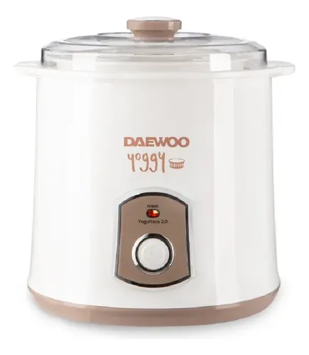Yogurtera Eléctrica Yoggy Daewoo 2lt Yogurt Griego Recetario Color Beige