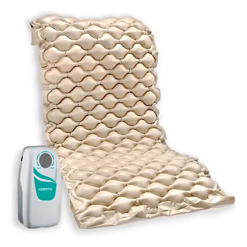 Colchon Antiescaras Inflable Ortopedico Con Bomba Femmto Beige