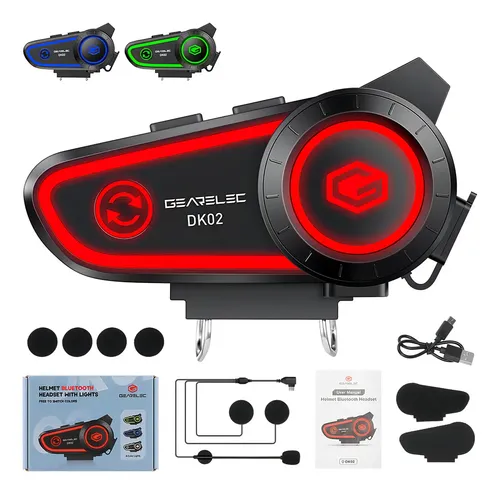 Gearelec Dk02 Audífonos Para Casco De Motos Bluetooth5.2 Impermeables Ipx7