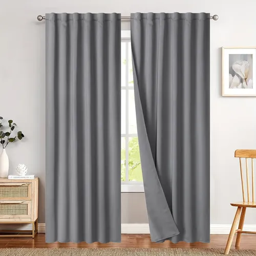 Cortinas Black Out Blackout Textil Tricapa Incluye 2 Paños De 145x210cm Calidad Premium 