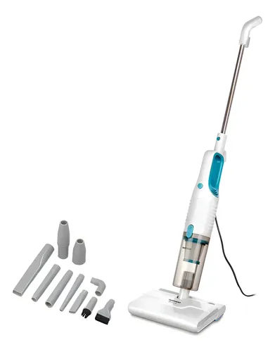 Aspiradora De Mano Vertical 2 En 1 Daewoo Color Blanco Moppy Dvc-105 Con Accesorios