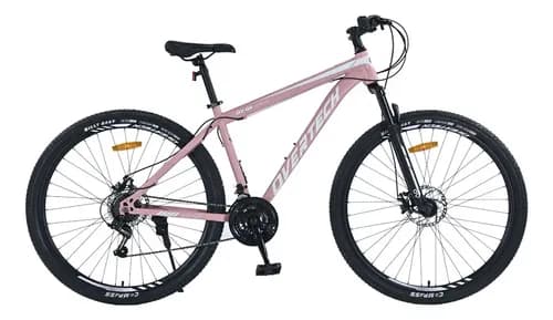 Bicicleta Mtb Overtech R29 Q5 21v Freno A Disco Shimano 12x Color Rosa/gris-claro Tamaño Del Cuadro S