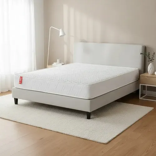 Colchon 2 Plazas (140x190) Telgo Dorado Resortes Color Blanco