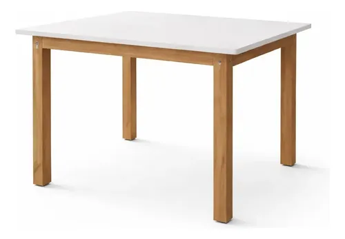 Mesa Comedor 90cm Maciza Moderna Cocina Calidad Hogar Moda Blanco Marrón