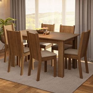 Juego De Comedor Madesa Analu Con 6 Sillas
