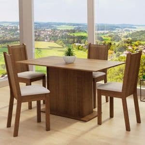 Juego De Comedor Madesa Luana Mesa Comedor Con 4 Sillas