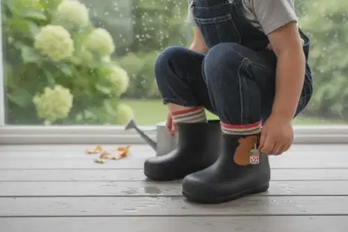 Bota De Lluvia Infantil Con Aplique