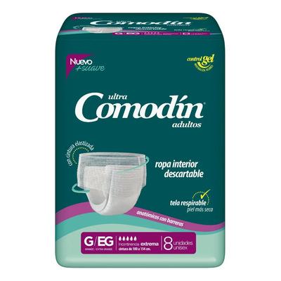 Ropa Interior Descartable Comodín Talle G/eg 8 Unidades Máxima Absorción