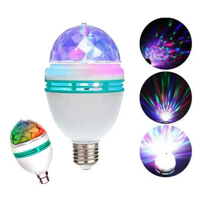 Lampara Led Giratoria 3w Rgb Foco Colores Boliche Veoquiero Rgb