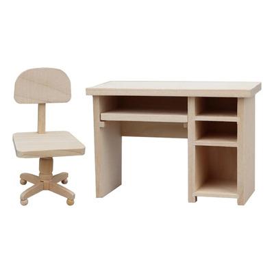 1:12 Escritorio Y Silla De Oficina En Miniatura For Casa /
