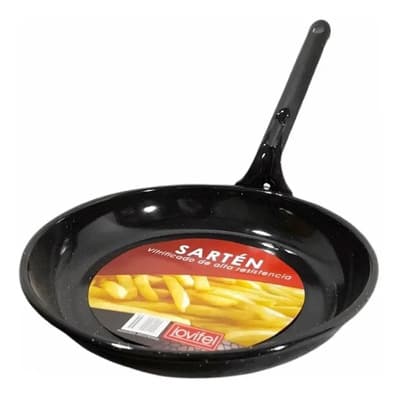 Sartén Jovifel Hierro Enlozado Negro 20cm Apto Lavavajillas