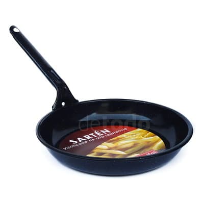 Sartén Jovifel Enlozado Hierro 24cm Vitrificado Negro Apto Lavavajillas