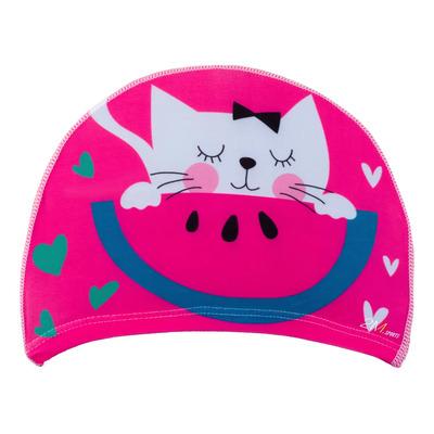 Gorra De Natación Lycra Diseño Infantil Gorro Con Elástico Rosa S