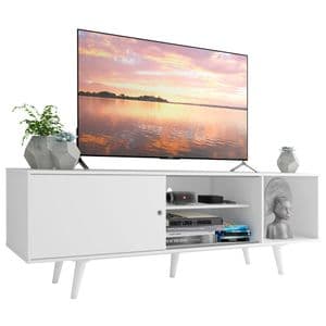 Rack Modular De Tv Madesa Dubai Hasta 65 Pulgadas Blanco